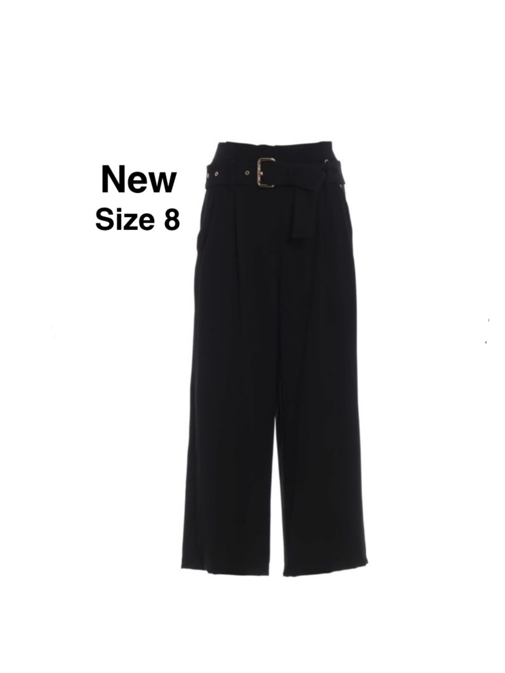New MICHAEL KORS CADY BELTED HIGH RISE TROUSERS size 8⭐️ - Picture 1 of 14